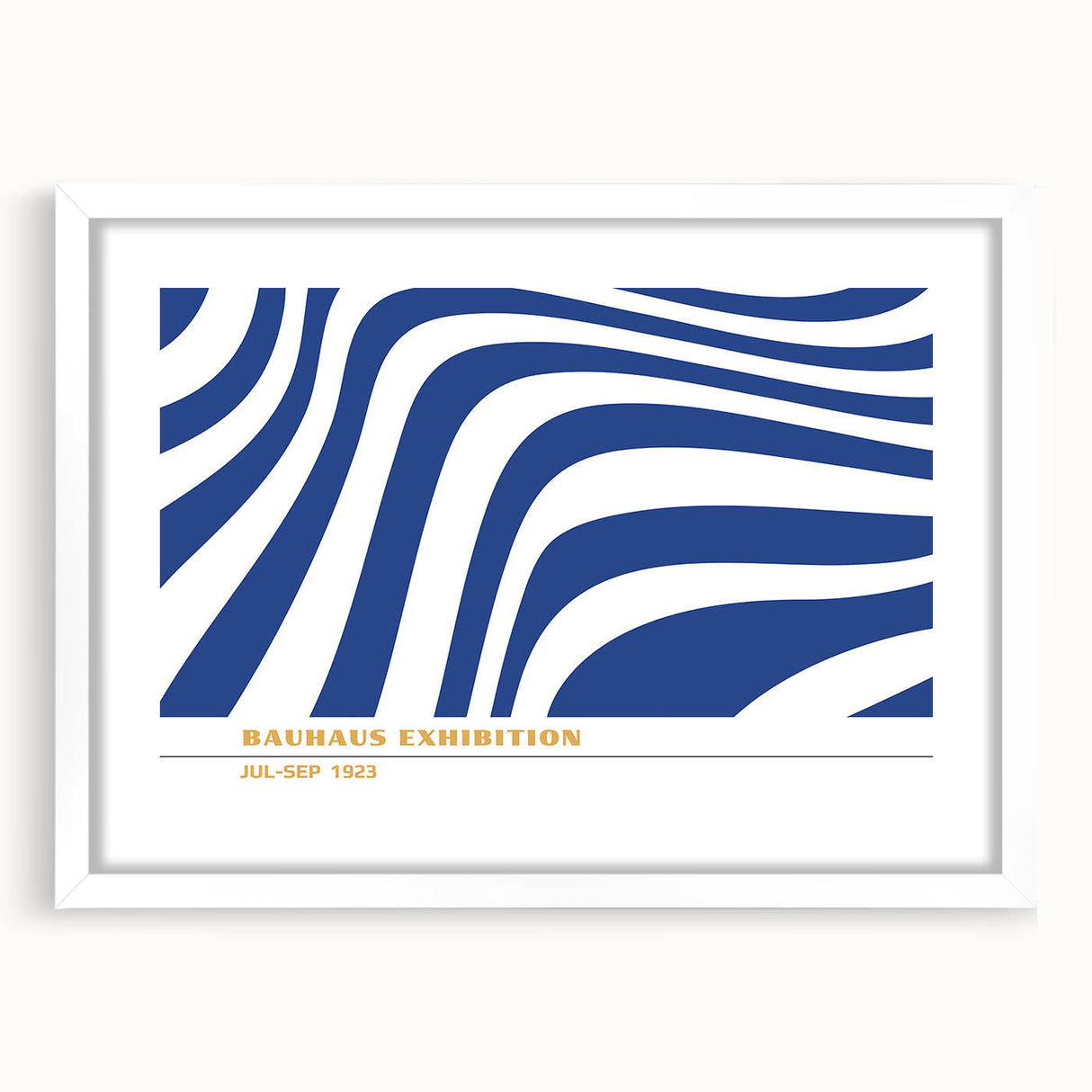 Bohemian Wall Art | Blue & White Bauhaus-Inspired Boho Canvas Print