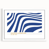 Bohemian Wall Art | Blue & White Bauhaus-Inspired Boho Canvas Print