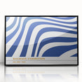 Bohemian Wall Art | Blue & White Bauhaus-Inspired Boho Canvas Print