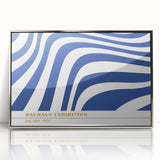 Bohemian Wall Art | Blue & White Bauhaus-Inspired Boho Canvas Print