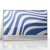 Bohemian Wall Art | Blue & White Bauhaus-Inspired Boho Canvas Print