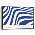 Bohemian Wall Art | Blue & White Bauhaus-Inspired Boho Canvas Print