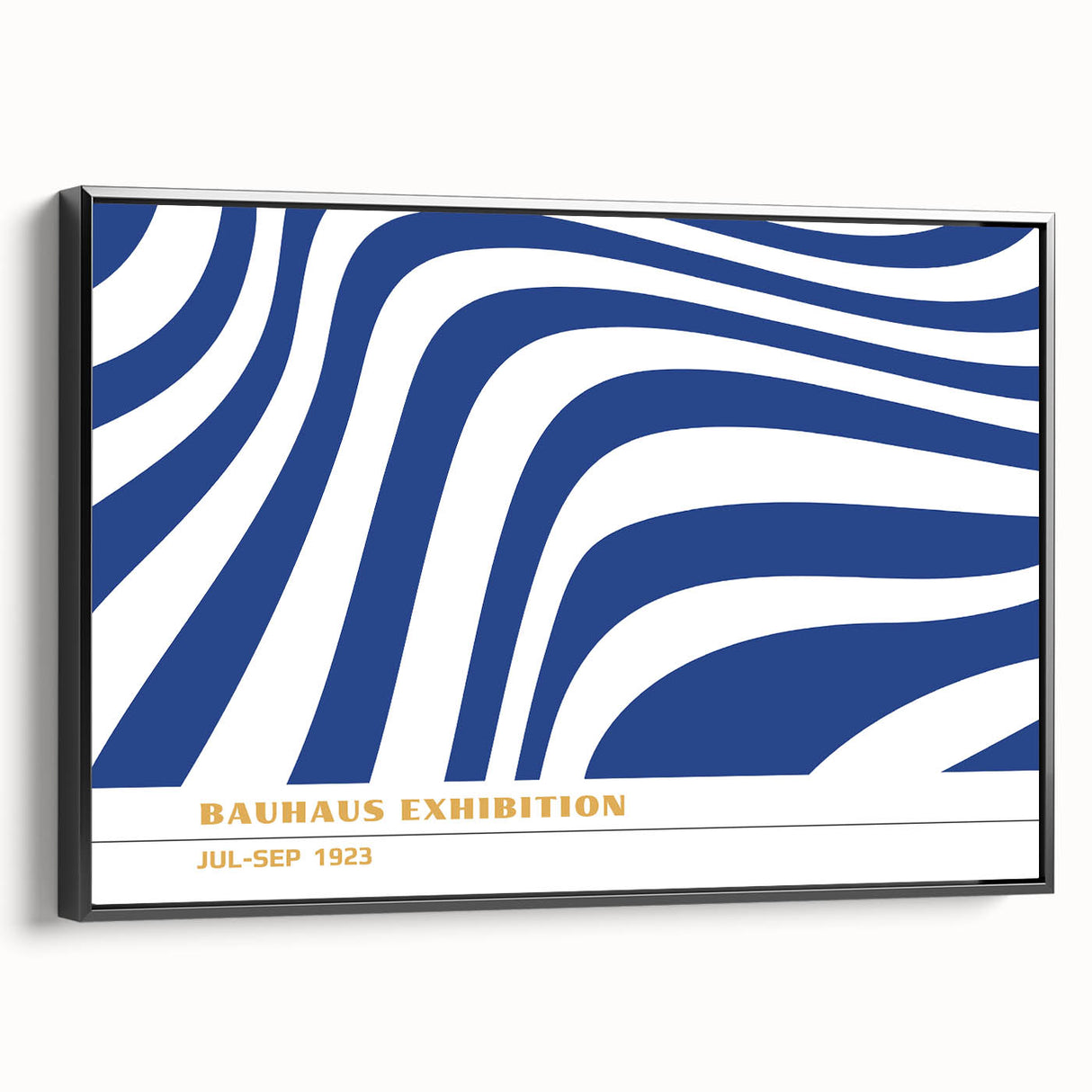 Bohemian Wall Art | Blue & White Bauhaus-Inspired Boho Canvas Print
