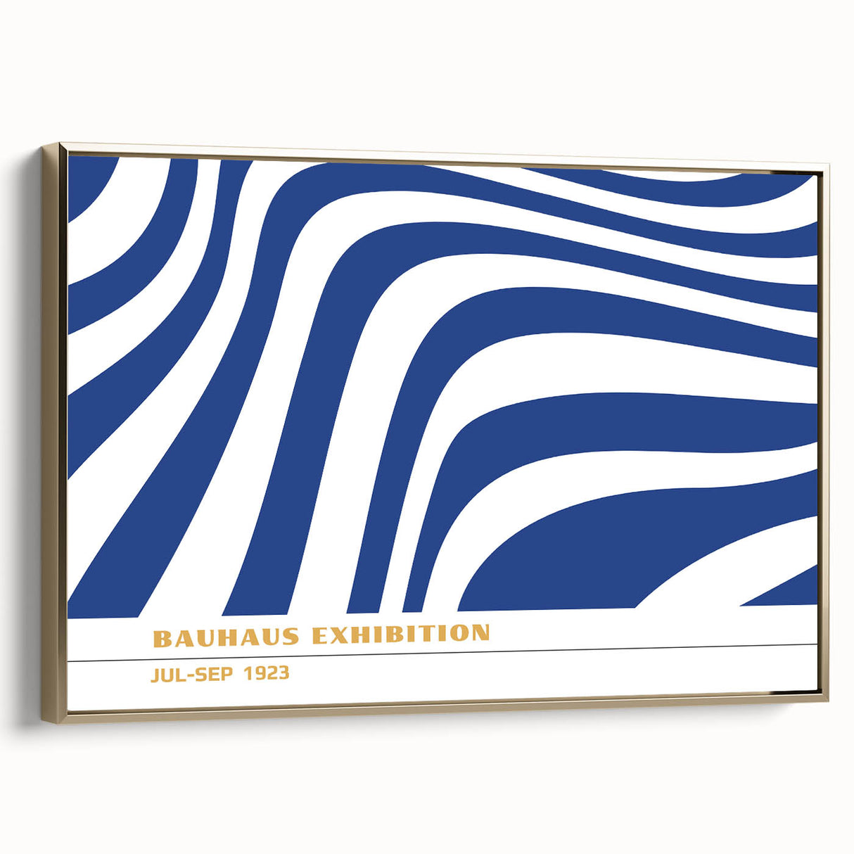 Bohemian Wall Art | Blue & White Bauhaus-Inspired Boho Canvas Print