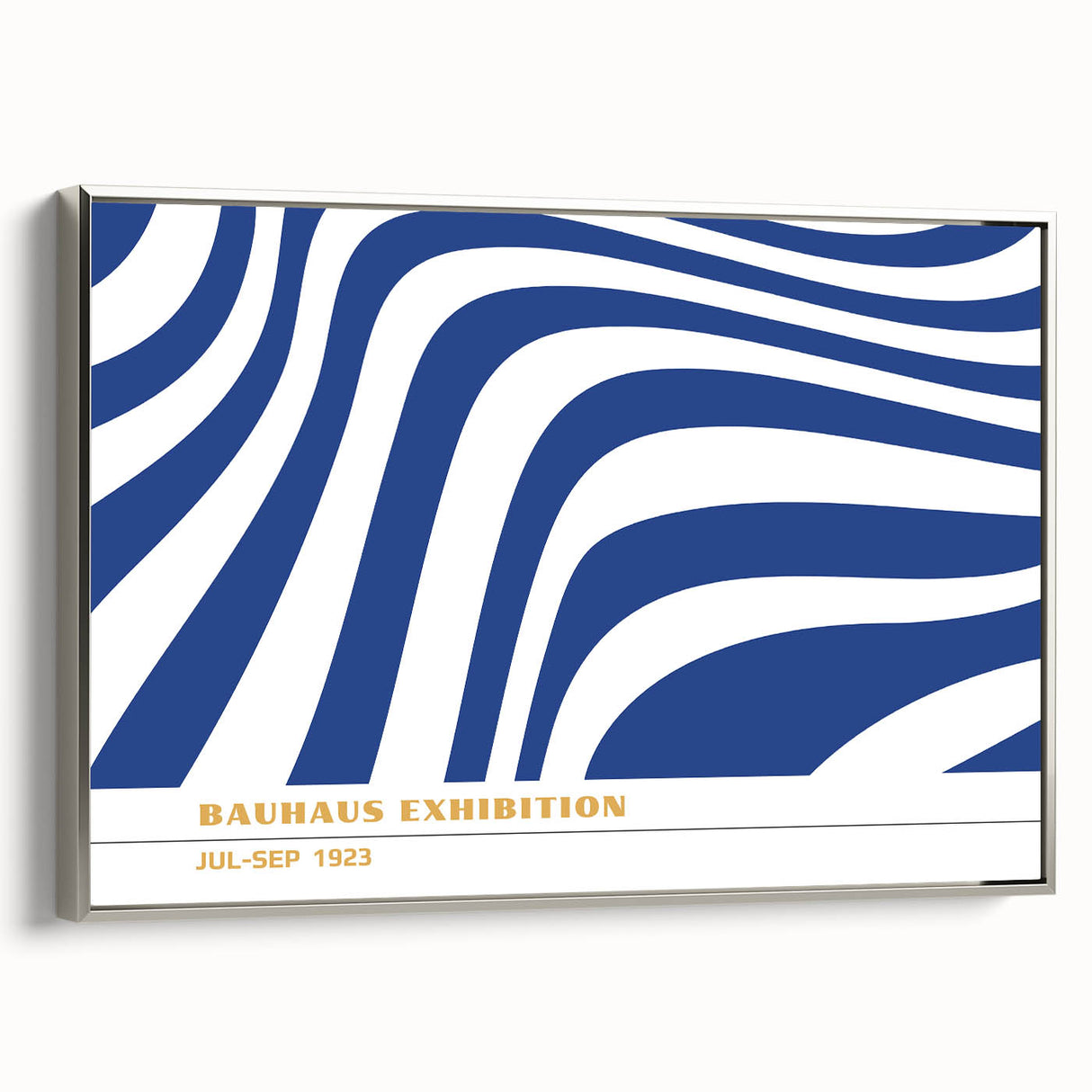 Bohemian Wall Art | Blue & White Bauhaus-Inspired Boho Canvas Print