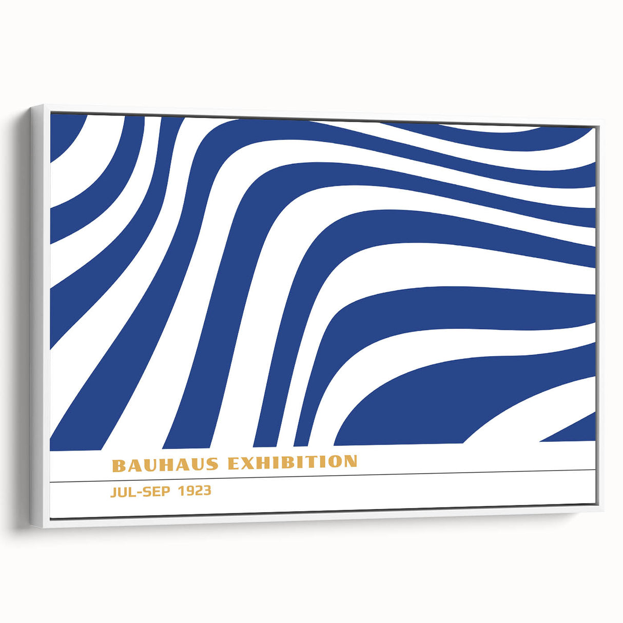 Bohemian Wall Art | Blue & White Bauhaus-Inspired Boho Canvas Print