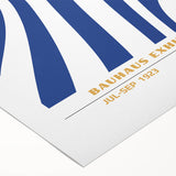 Bohemian Wall Art | Blue & White Bauhaus-Inspired Boho Canvas Print