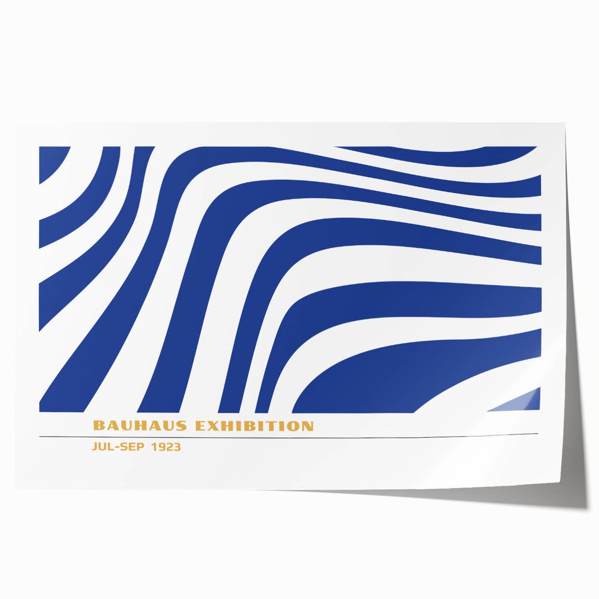 Bohemian Wall Art | Blue & White Bauhaus-Inspired Boho Canvas Print