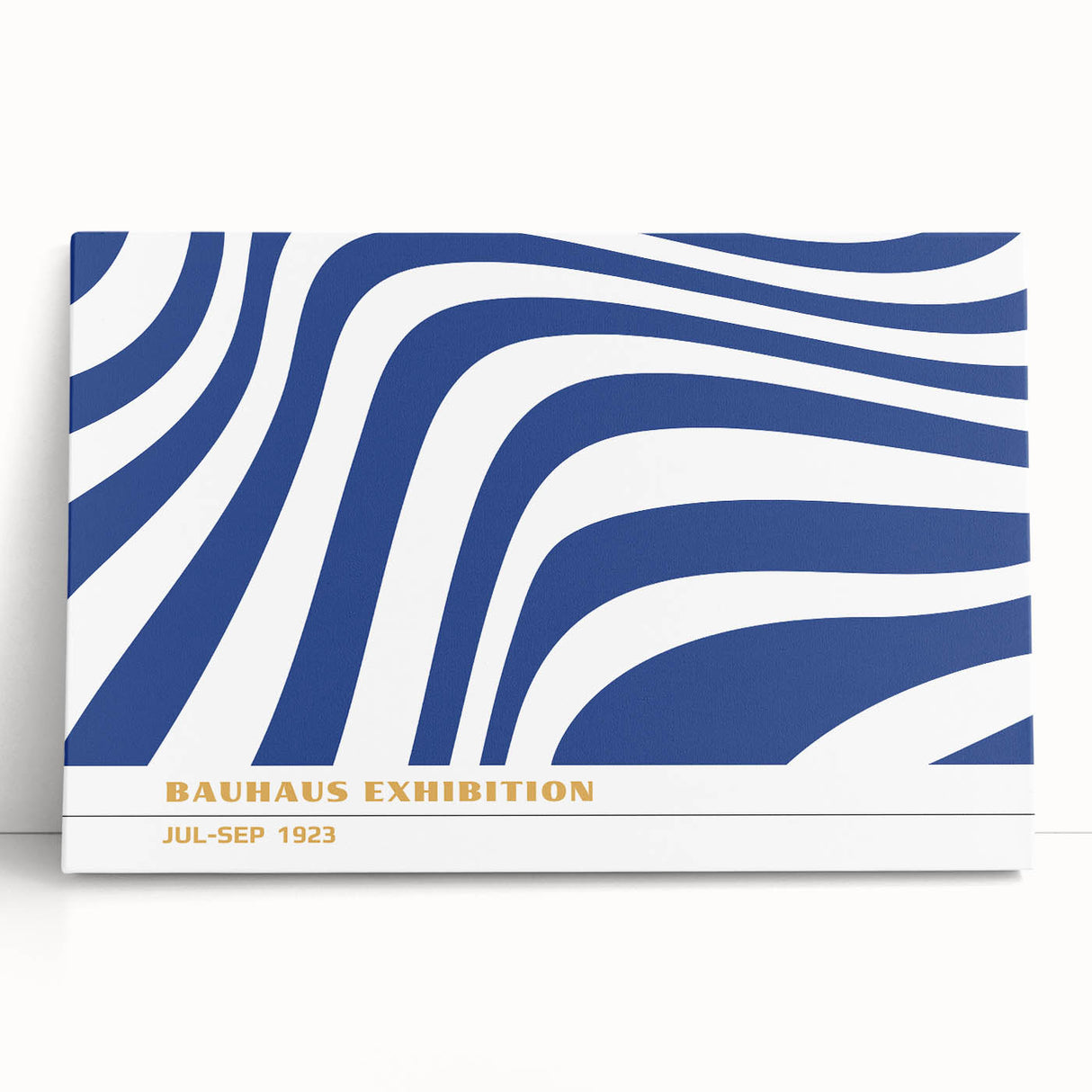Bohemian Wall Art | Blue & White Bauhaus-Inspired Boho Canvas Print