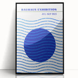 Bohemian Wall Art | Bauhaus Exhibition 1923 Boho Canvas | Blue Circle