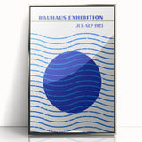 Bohemian Wall Art | Bauhaus Exhibition 1923 Boho Canvas | Blue Circle