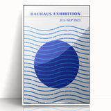 Bohemian Wall Art | Bauhaus Exhibition 1923 Boho Canvas | Blue Circle