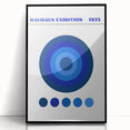 Bohemian Wall Art | Bauhaus Exhibition 1923 Boho Canvas | Blue Circles