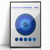 Bohemian Wall Art | Bauhaus Exhibition 1923 Boho Canvas | Blue Circles