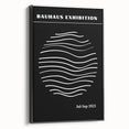 Bohemian Wall Art | Black & White Bauhaus Wavy Lines Canvas | Eclectic Print