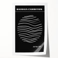 Bohemian Wall Art | Black & White Bauhaus Wavy Lines Canvas | Eclectic Print