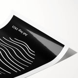Bohemian Wall Art | Black & White Bauhaus Wavy Lines Canvas | Eclectic Print
