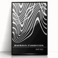 Bohemian Wall Art | Abstract Bauhaus Flowing Lines Canvas | Eclectic Print