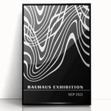 Bohemian Wall Art | Abstract Bauhaus Flowing Lines Canvas | Eclectic Print