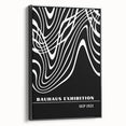 Bohemian Wall Art | Abstract Bauhaus Flowing Lines Canvas | Eclectic Print