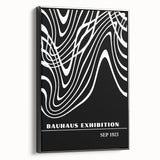 Bohemian Wall Art | Abstract Bauhaus Flowing Lines Canvas | Eclectic Print