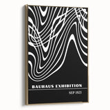Bohemian Wall Art | Abstract Bauhaus Flowing Lines Canvas | Eclectic Print
