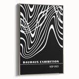 Bohemian Wall Art | Abstract Bauhaus Flowing Lines Canvas | Eclectic Print