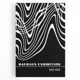 Bohemian Wall Art | Abstract Bauhaus Flowing Lines Canvas | Eclectic Print