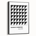 Bohemian Wall Art | Bauhaus Geometric Triangles Boho Canvas | Eclectic Print