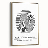 Bohemian Wall Art | Bauhaus Wavy Lines Circle Boho Canvas | Eclectic Print
