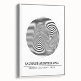 Bohemian Wall Art | Bauhaus Wavy Lines Circle Boho Canvas | Eclectic Print