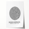 Bohemian Wall Art | Bauhaus Wavy Lines Circle Boho Canvas | Eclectic Print