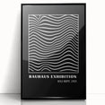 Bohemian Wall Art | Bauhaus Wavy Line Square Boho Canvas | Eclectic Print