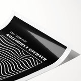 Bohemian Wall Art | Bauhaus Wavy Line Square Boho Canvas | Eclectic Print