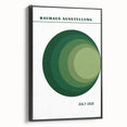 Bohemian Wall Art | Bauhaus Green Circle Gradient Canvas | Eclectic Print