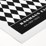 Bohemian Wall Art | Bold Black & White Harlequin Boho Canvas Print