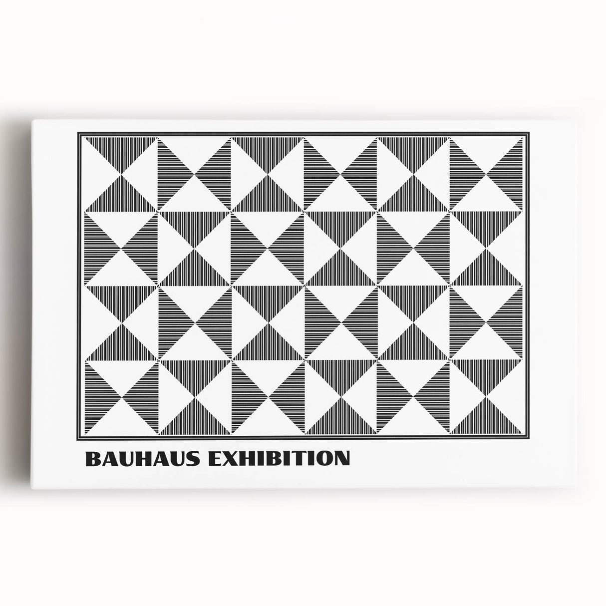 Bohemian Wall Art | Black & White Geometric Boho Canvas Print