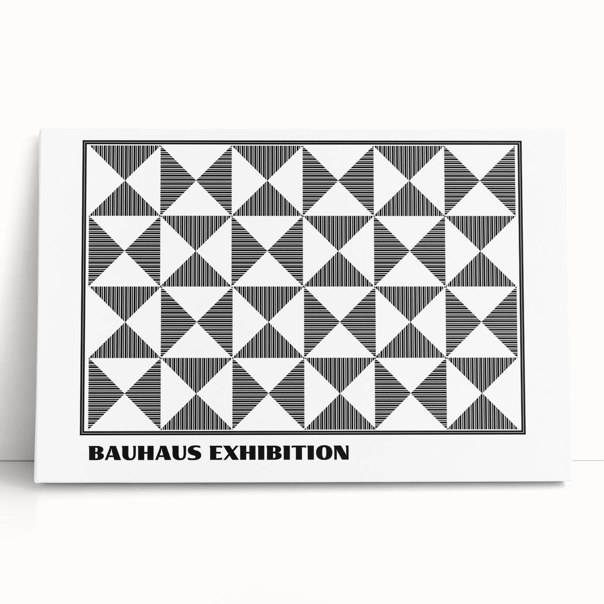Bohemian Wall Art | Black & White Geometric Boho Canvas Print