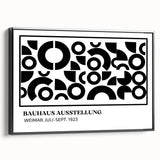 Bohemian Wall Art | Black & White Circular Geometric Boho Canvas Print