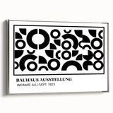 Bohemian Wall Art | Black & White Circular Geometric Boho Canvas Print