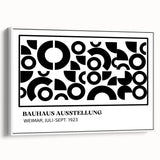 Bohemian Wall Art | Black & White Circular Geometric Boho Canvas Print