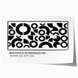 Bohemian Wall Art | Black & White Circular Geometric Boho Canvas Print