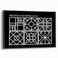 Bohemian Wall Art | Intricate Black & White Geometric Boho Canvas Print