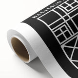 Bohemian Wall Art | Intricate Black & White Geometric Boho Canvas Print