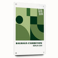 Bohemian Wall Art | Bauhaus Geometric Green Shapes Canvas | Eclectic Print