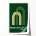 Bohemian Wall Art | Bauhaus Green Overlapping Arch Canvas | Eclectic Print