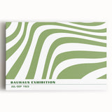 Bohemian Wall Art | Green & White Eclectic Boho Decor Canvas Print