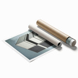 Modern Brutalist Wall Art | Minimalist Geometric Concrete Architecture