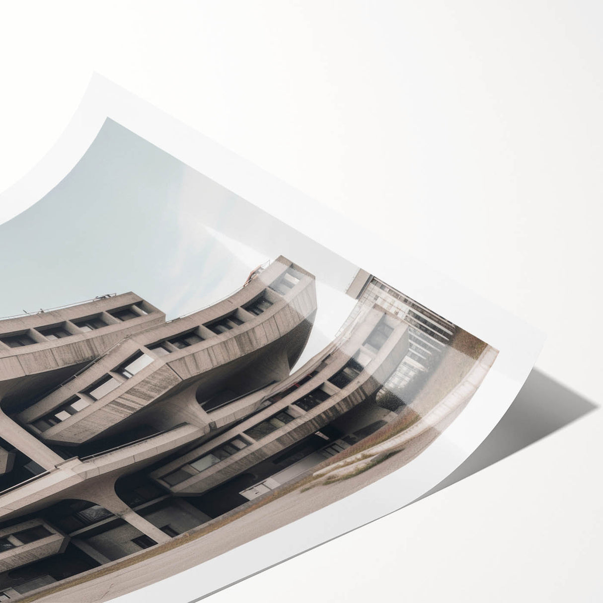 Brutalist Wall Art | Modern Industrial Architecture Concrete Design Print