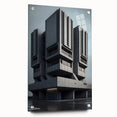 Bold Brutalist Wall Art | Geometric Industrial Concrete Architecture